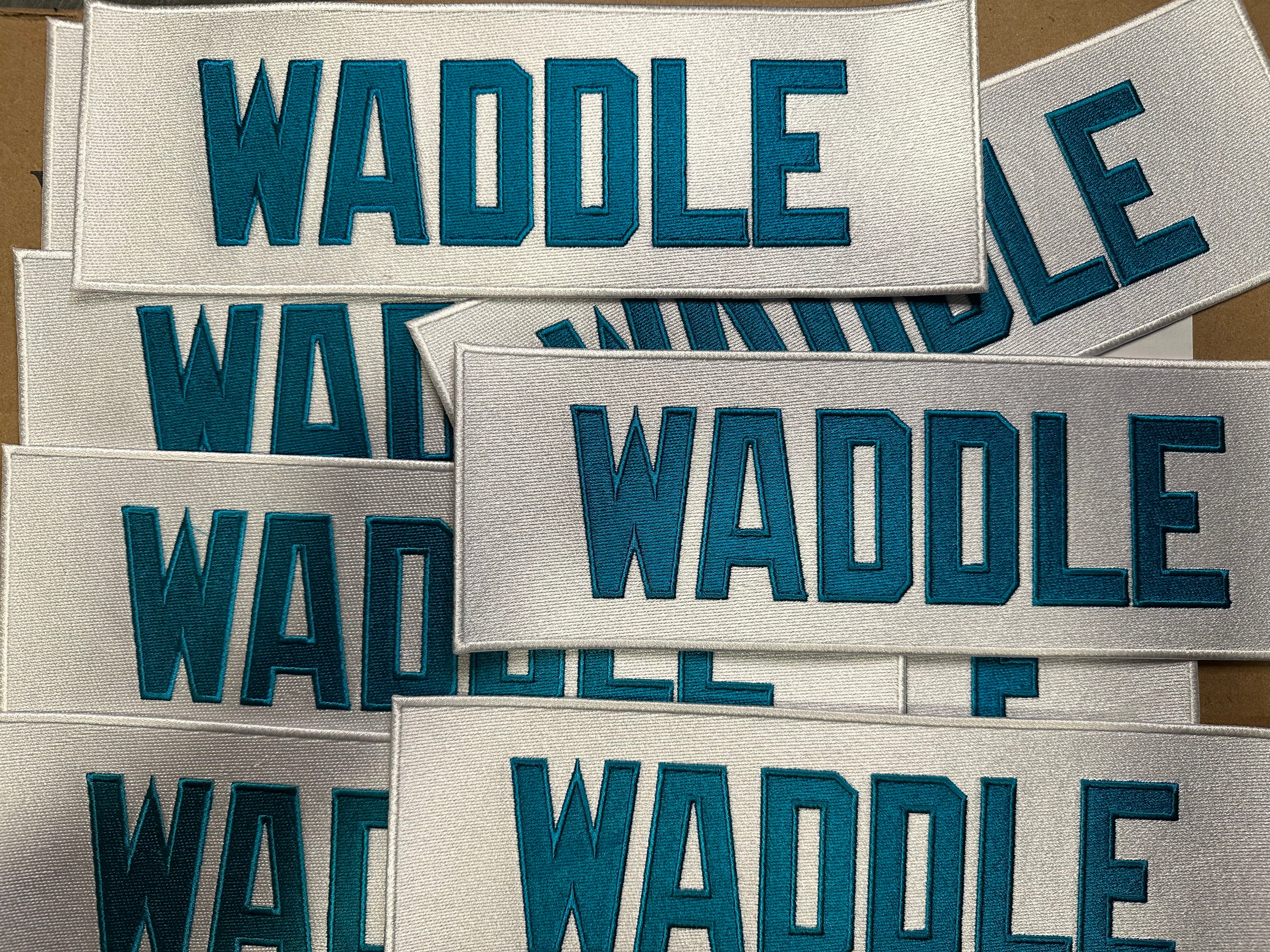 Waddle Jersey Nameplate - White Color-Way – VIBZ